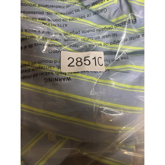 The Shirt Rochelle Behrens Womens Medium Blue Green L/S Top Button Up Blouse - Picture 9 of 9